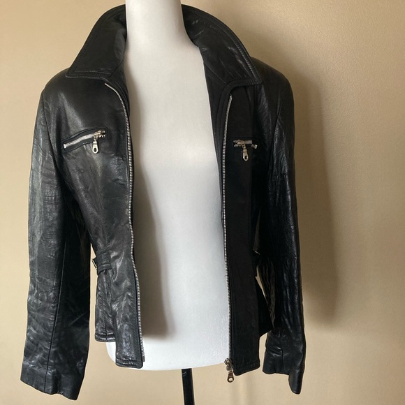 Genuine Lambskin Leather Motorcycle Jacket - Picture 2 of 7